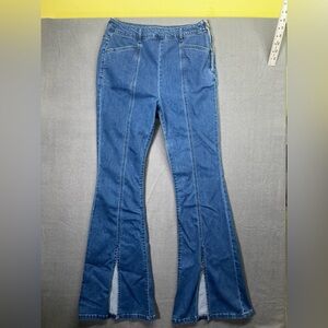 Forever 21 Split Flare Y2K 90s Jeans Womens 30 waist Blue Denim Retro VTG 1543